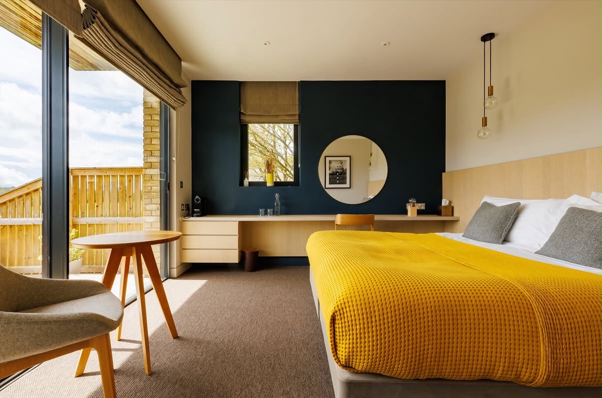 Airbnb bedroom with fresh bed linen ready for the next guest