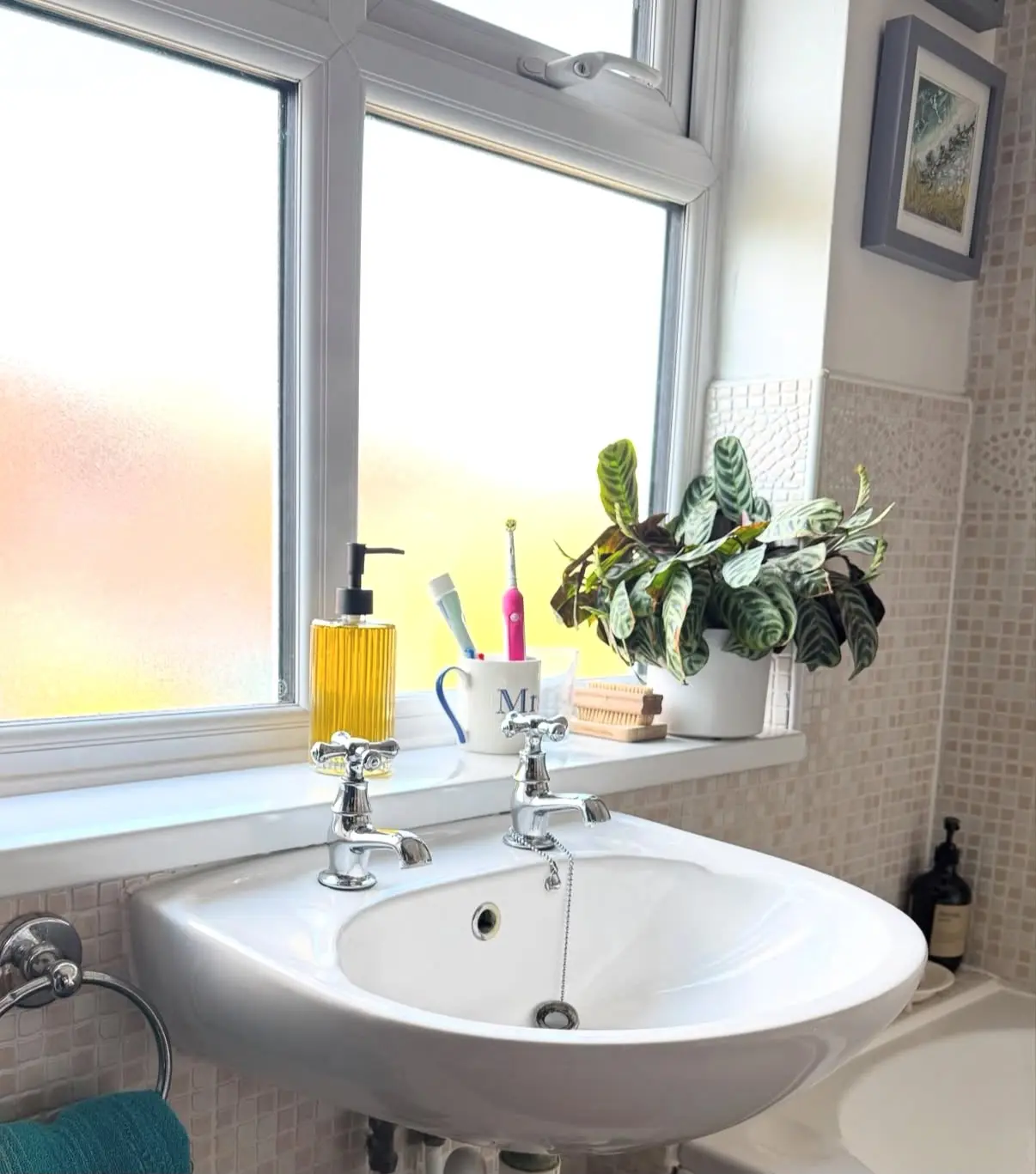 Bathroom basin after cleaning